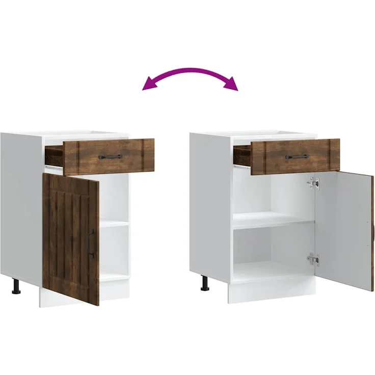 vidaXL Küchen-Unterschrank Lucca Räuchereiche Holzwerkstoff 853722 – Bild 8