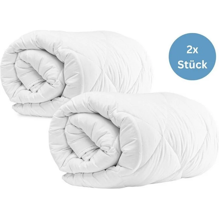Komfortec Kunstfaserbettdecke,Bettdecken für Sommer und Winter, Ganzjahresdecke, Füllung: Polyester, Bezug: Mikrofaser, 135x200 cm, 155x220 cm und weiteren Größen, allergiker geeignet – Bild 1
