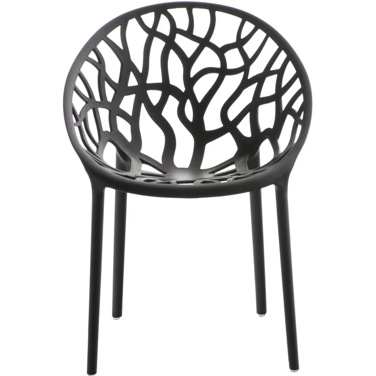 CLP Gartenstuhl Hope mit Lehne stapelbar wetterfest UV-beständig bis 150 kg,schwarz – Bild 4