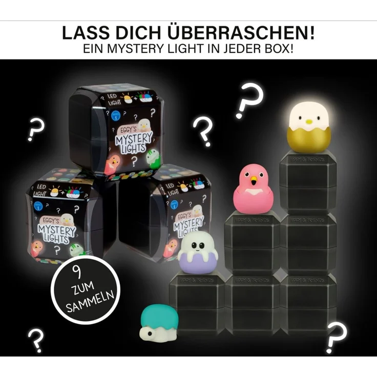 MegaLight Mini Lichter Eggy´s Mystery Lights Dimmbar mit Akku 9-fach Sortiert – Bild 4