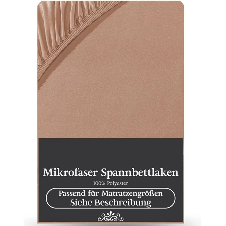 Visaggio Spannbettlaken Mikrofaser Spannbetttuch Bettlaken 90x200 140x200 180x200 200x220, Microfaser, Gummizug: rundum, viele Größen und Farben, Steghöhe 30 cm für Matratzenhöhen bis 22 cm – Bild 2