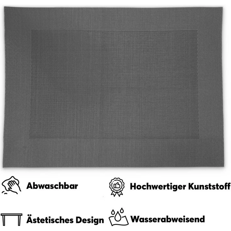 matches21 HOME & HOBBY Platzset Tischsets BORDA 8er Set Champagner als Tischuntersetzer, (8-St), Abwaschbare Platzsets als Tischunterlagen für Ess-Tisch Tisch-Deko – Bild 2