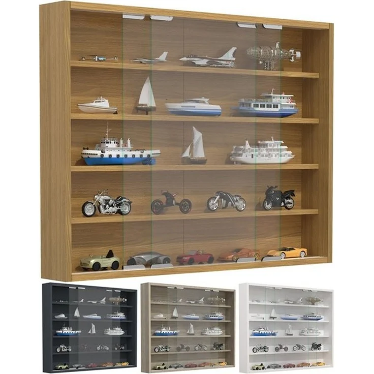 VCM Wandvitrine Agisa 918278 Sonoma-Eiche H. 60 x B. 77 x T. 10 cm – Bild 4
