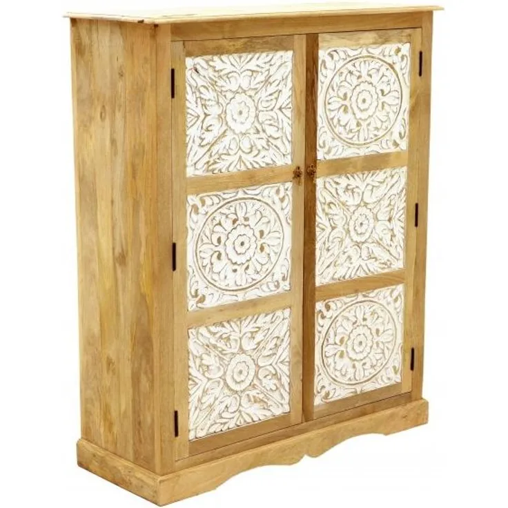 Kommode Sita 115x140x45 aus indischem Mango-Massivholz