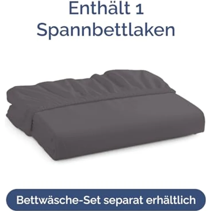 Spannbettlaken 150x200 cm Dunkelgrau - 30cm (12") Tiefe Tasche - Premium Mikrofaser Spannbetttuch - Weich und Knitterfrei - Atmungsaktiv, Hypoallergen und Oeko-TEX Standard 100 Zertifiziert – Bild 4