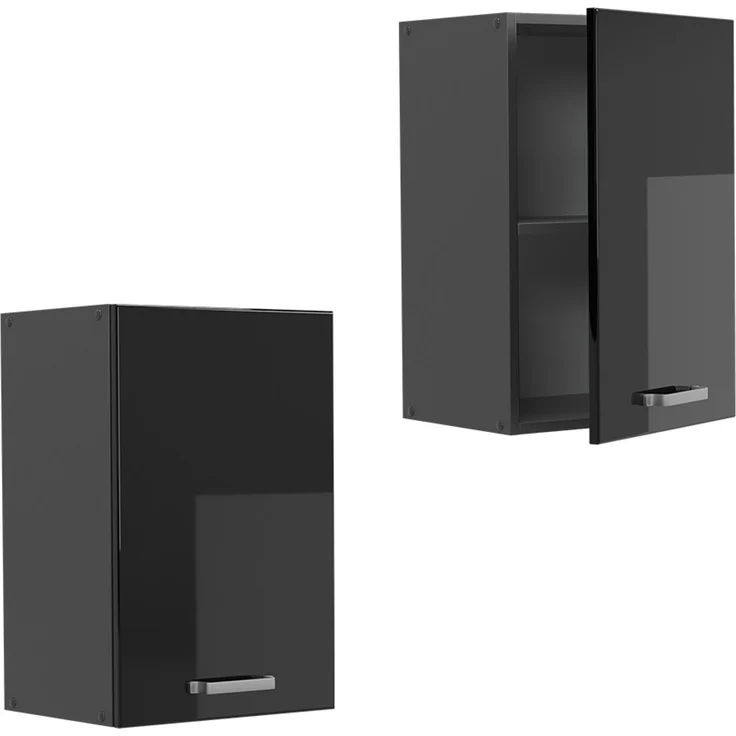 Hängeschrank R-Line Schwarz Hochglanz 40 cm Vicco – Bild 5