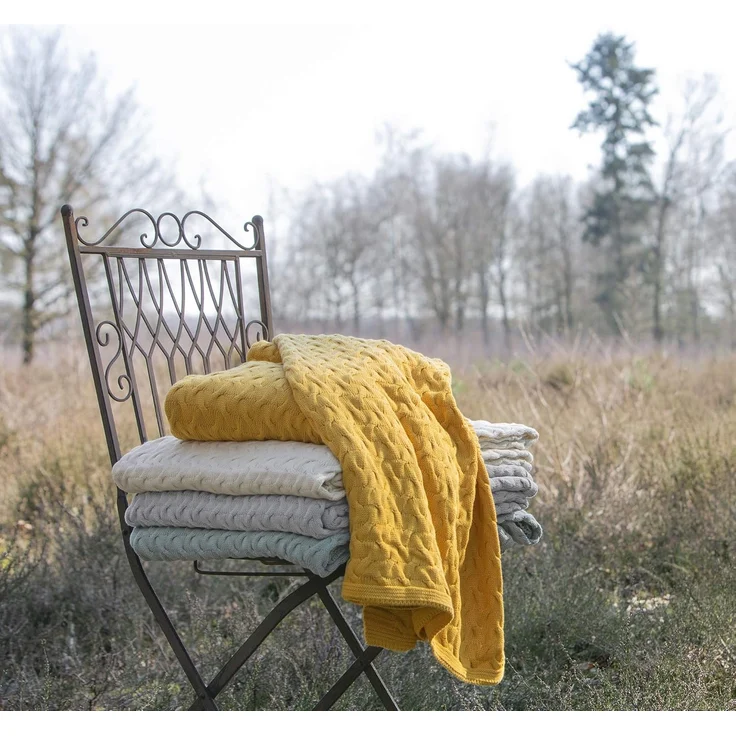 Wolldecke Strickdecke Somero, IBENA, Strickmuster, Kuscheldecke – Bild 2