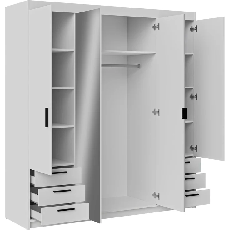 Kleiderschrank Elena 4D6S (Farbe: Sonoma Eiche) – Bild 3