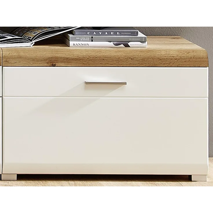 TV-Board >Kathlin< in Weiß/Matt aus Metall - 80x51x47cm (BxHxT)