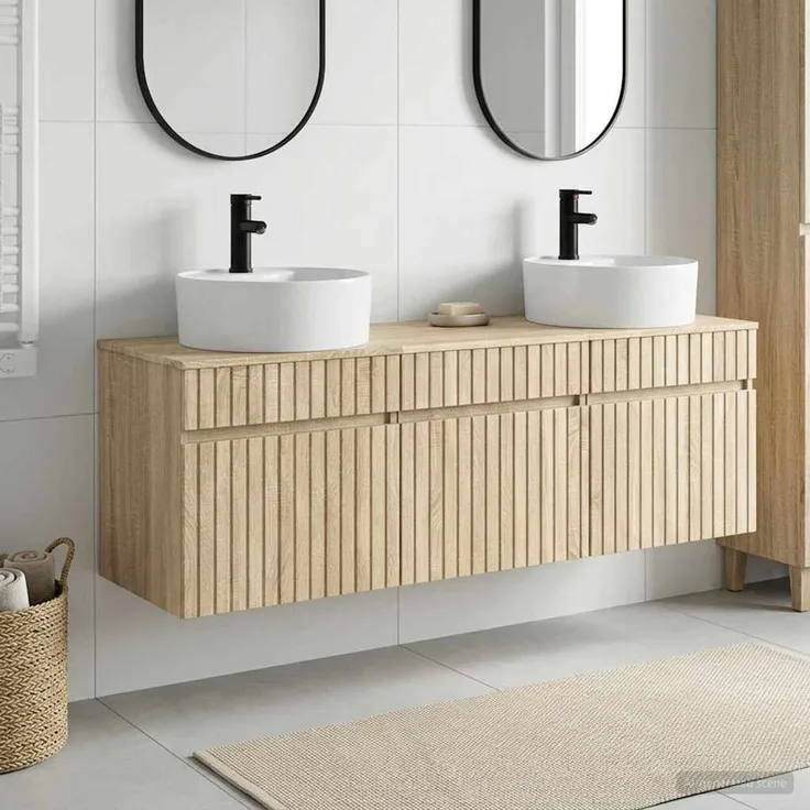 vidaXL Badezimmerschrank-Set 3 stk. Sonoma-Eiche 157 x 44,5 x 82 cm 3405749