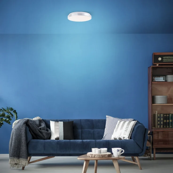 Brilliant LED Wand- und Deckenleuchte Livius G80561A21 Wohnzimmer, Schlafzimmer Metall/Kunststoff Indoor Decke schwarz - LED fest integriert – Bild 6