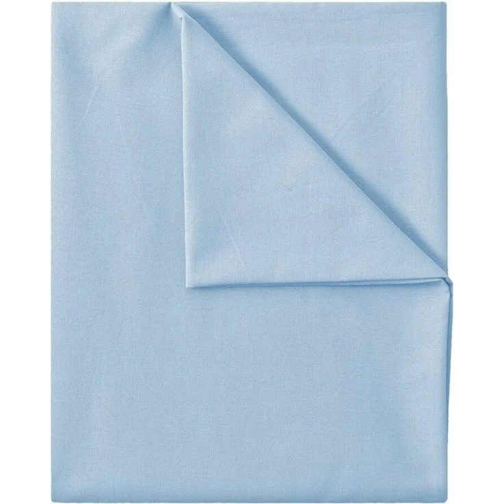 GREEN MARK Textilien Betttuch gewebtes Leintuch Betttuch, 100% Baumwolle, Gummizug: ohne, (1 Stück), weich und pflegeleicht, viele Variationen, 150x250 cm, Hell blau – Bild 2
