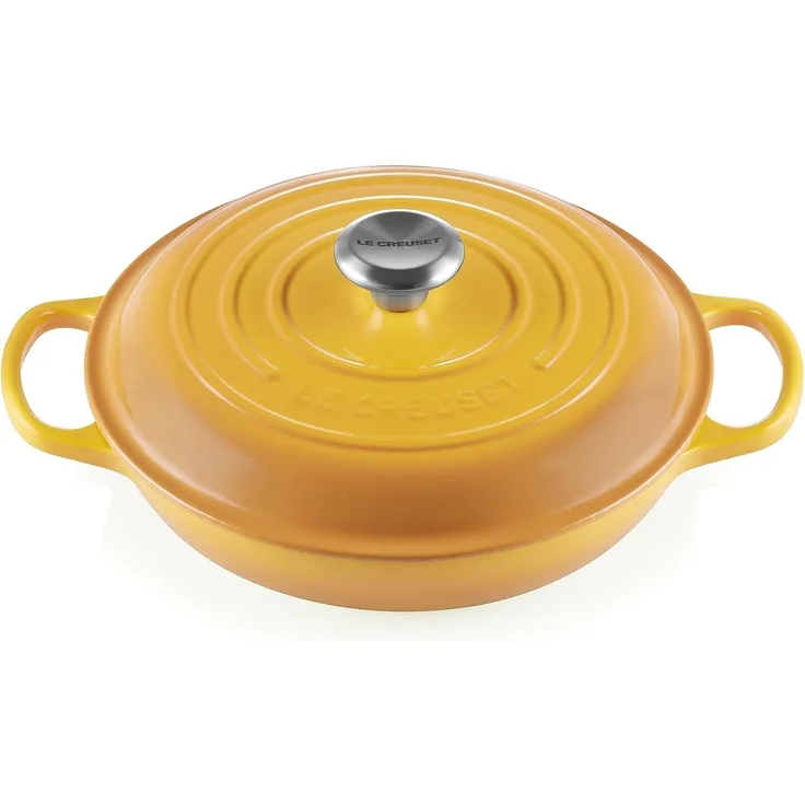 Le Creuset Signature Gusseisen Gourmet-Profitopf, Rund, 26 cm, 2,2 l, Für alle Herdarten inkl. Induktion geeignet, 4,205 kg, Nectar, 21180266724430