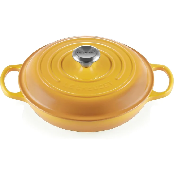 Le Creuset Signature Gusseisen Gourmet-Profitopf, Rund, 26 cm, 2,2 l, Für alle Herdarten inkl. Induktion geeignet, 4,205 kg, Nectar, 21180266724430