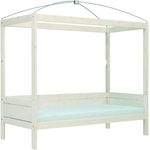 Himmelbett White Wash inkl Deluxe Lattenrost, 90x200cm, Lifetime Kidsrooms