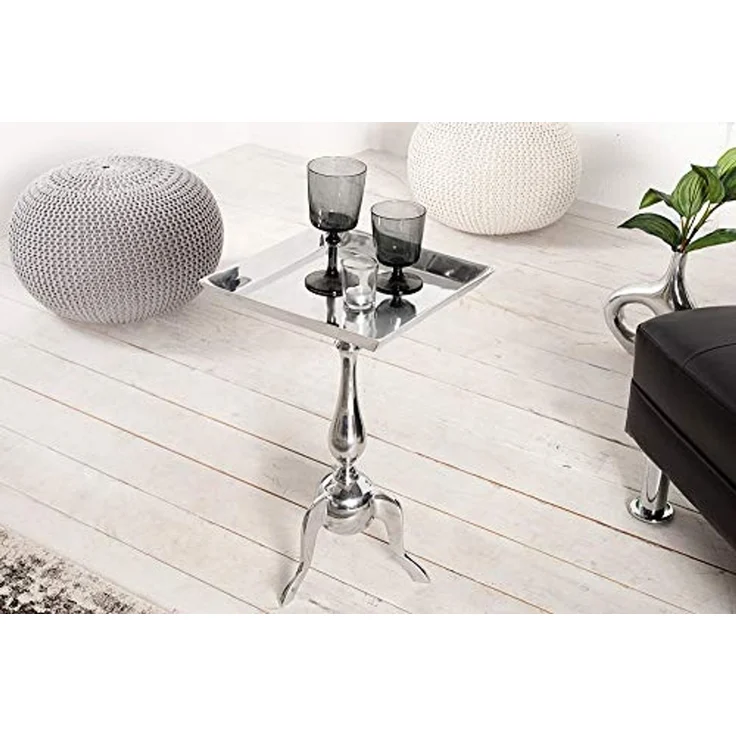 riess-ambiente Beistelltisch TRAYFUL 55cm silber, Metall · Tablett-Tisch · Orientalischer Stil · Handarbeit – Bild 5