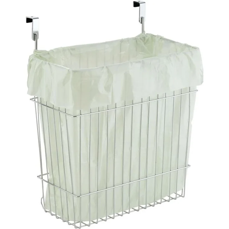 mDesign Hängekorb Schrankregal Aufbewahrungskorb Organizer 2er Set Metall Silber – Bild 6