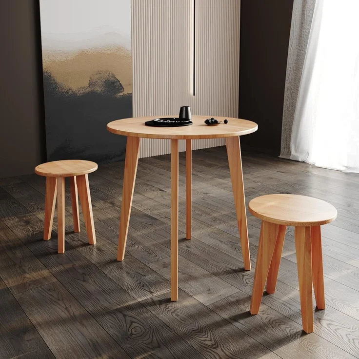 Krok Wood Esstisch runder Tisch Dresden aus Massivholz in Buche – Bild 7
