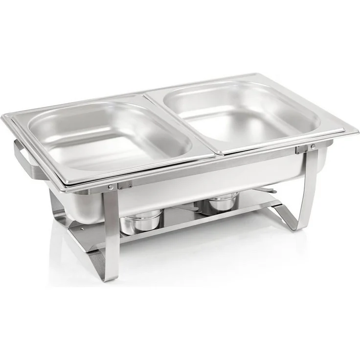 Mahlzeit Speisenwärmer Chafing dish "Nizza" mit 2x1/2 GN Warmhaltebehälter Essen, Wärmebehäl, (1-tlg) – Bild 2