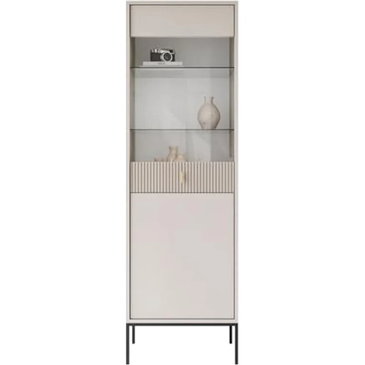 Lookway Vitrine MIDNIGHT mit Glastür auf Gestell Breite: 54 cm – Bild 1