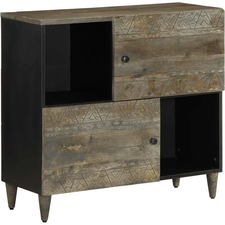 Sideboard, Kommode 80x33x75 cm Massivholz Mango – Bild 2