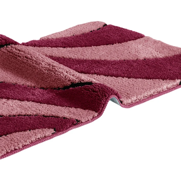 my home Badematte Anna, Badvorleger, Badezimmer Teppich, Höhe 16 mm, rutschhemmend beschichtet, fußbodenheizungsgeeignet, schnell trocknend, Polyester, rechteckig, Badteppich, Hoch Tief Effekt, Modern, Weich, Wellen – Bild 3
