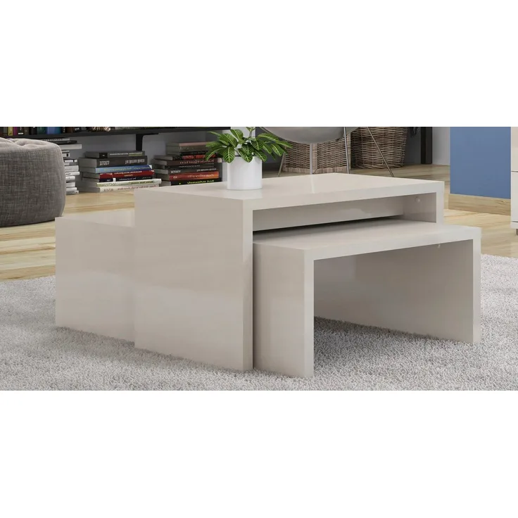 Places of Style Couchtisch Piano, UV lackiert, 2-er Set