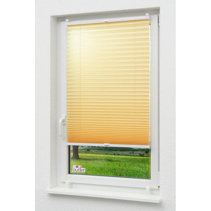 Lysel Outlet - Plissee Select Crush Hellgelb - Plissee in der Größe (Bx H) 120cm * 130cm – Bild 4