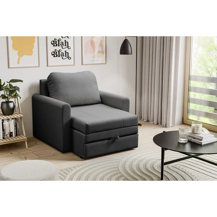 Selsey 'Dejano' Schlafsessel, dunkelgrau, ca. 90 x 103 x 115 cm – Bild 2