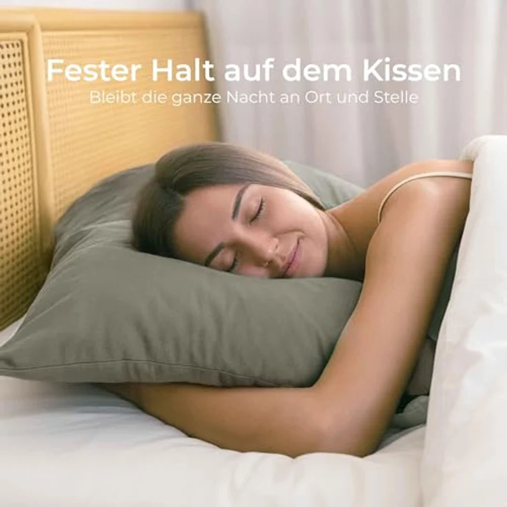 Kissenbezug 30x50 Renforcé Baumwolle (2er-Set) - Hellgrau - Dicht gewebt mit 57 Fäden/cm² - Kissenbezug 50x30 - Oeko Tex Zertifiziert - Dreamzie – Bild 8