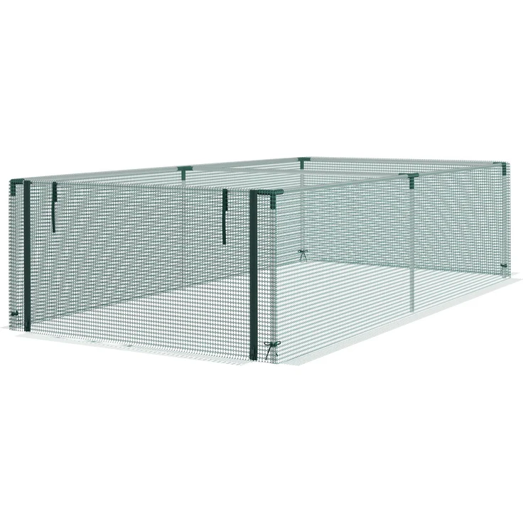 MELAYR, Gewächshaus für Garten und Tomaten, Schutznetz, aufrollbare Tür mit Reißverschluss, HDPE, 124 x 20 x 8 cm, Grün – Bild 2