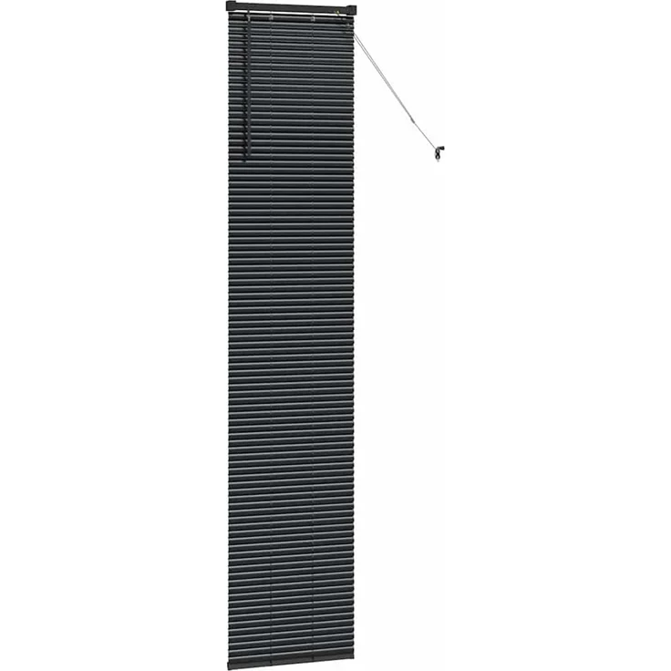 vidaXL Venezianische Jalousie Schwarz 220 x 40 cm 25 mm Aluminium 42006160 – Bild 5