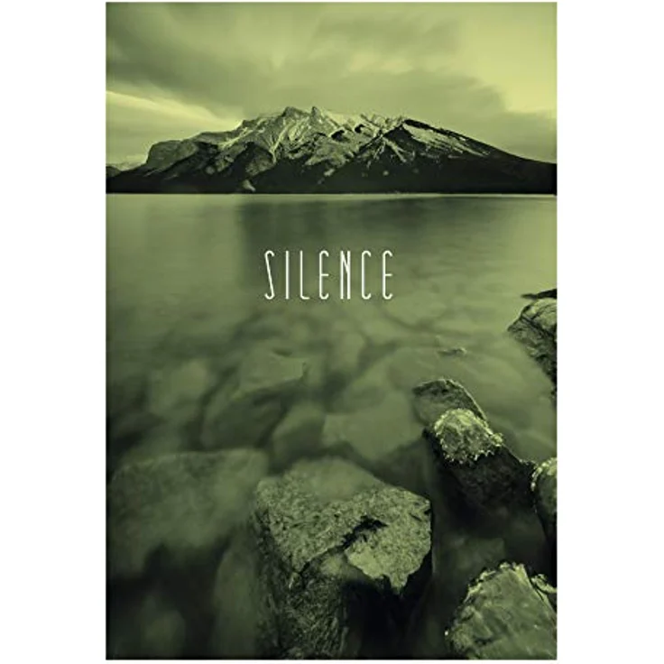 Komar Wandbild Word Lake Silence Sand, Premium-Poster 50 x 70 cm, fotorealistische Druckqualität, ohne Rahmen, ideale Dekoration für Wohnzimmer und Schlafzimmer – Bild 1
