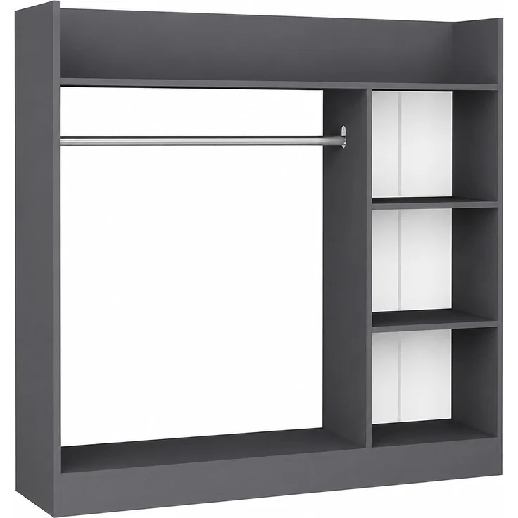 VCM Kleiderregal Palosa 922161 Anthrazit H. 115 x B. 118 x T. 35 cm – Bild 4