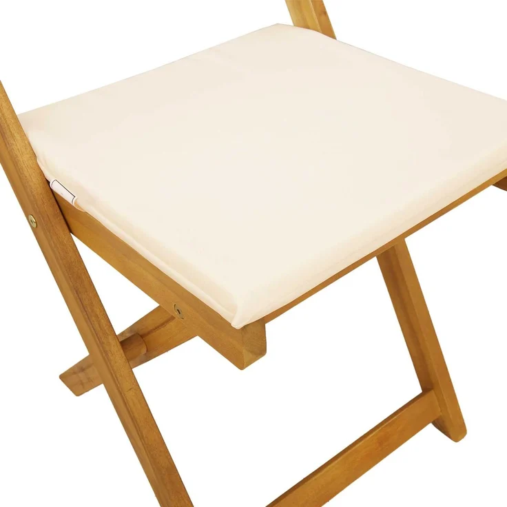 vidaXL Außen Bistro-Stühle 4 stk. Natur und Cremeweiß 42028097 – Bild 10