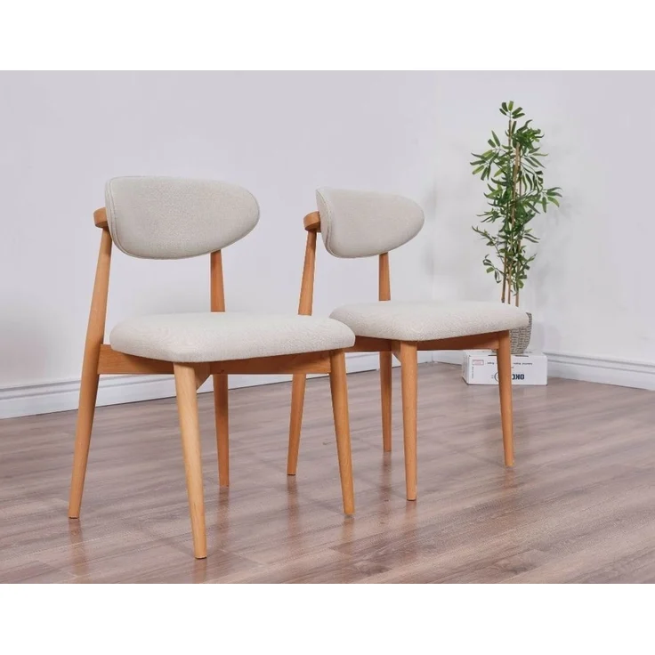 Skye Decor 'Bohem - Oak, Beige' Stuhlset (2-teilig), Eiche / Beige, 44 x 81 x 50 cm – Bild 2