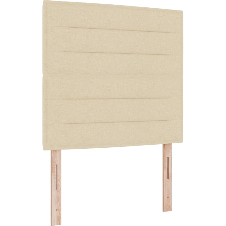 vidaXL LED-Speicherbett mit Matratze Creme 90 x 200 cm Stoff 3459859 – Bild 5