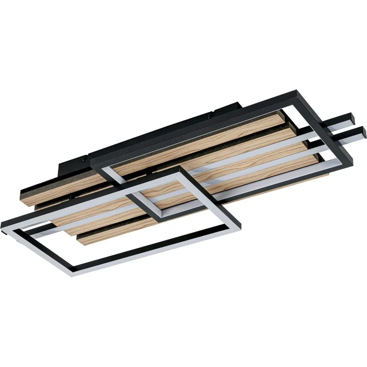 Novel 'AMURAPAR' LED-Deckenleuchte, Aluminium braun/schwarz, 65 x 30 x 8 cm, Warmweiß – Bild 5