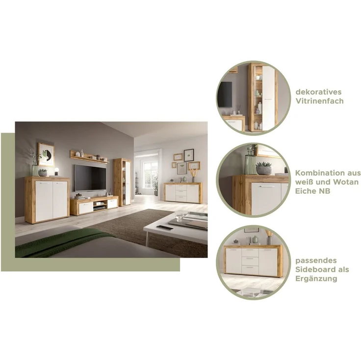 INOSIGN Wandboard Aosta, Breite 140 cm, in verschiedenen Farabausführungen, 1 Ablageboden, Wohnzimmer, Regal, Wandregal, Ablageboard – Bild 2