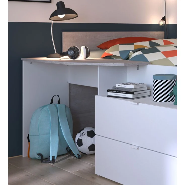 Parisot Kinderzimmer und Jugendzimmer Milky in weiß und grau Loft Set 3-tlg. – Bild 3