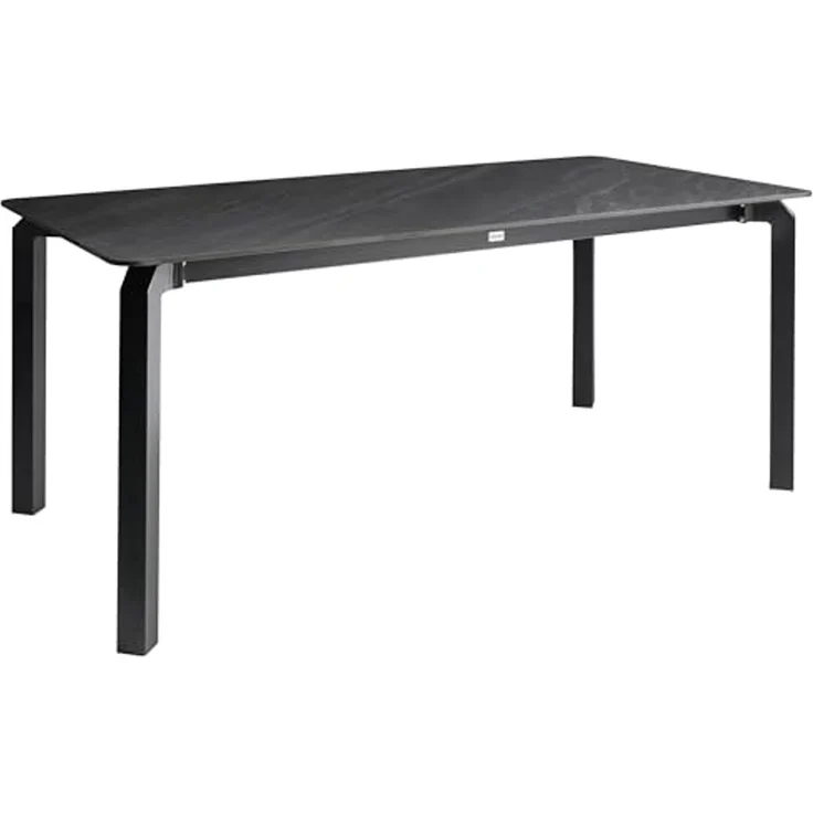 Gartentisch FELETTO 180 cm 90 cm Stein Schwarzer Marmor – Bild 1