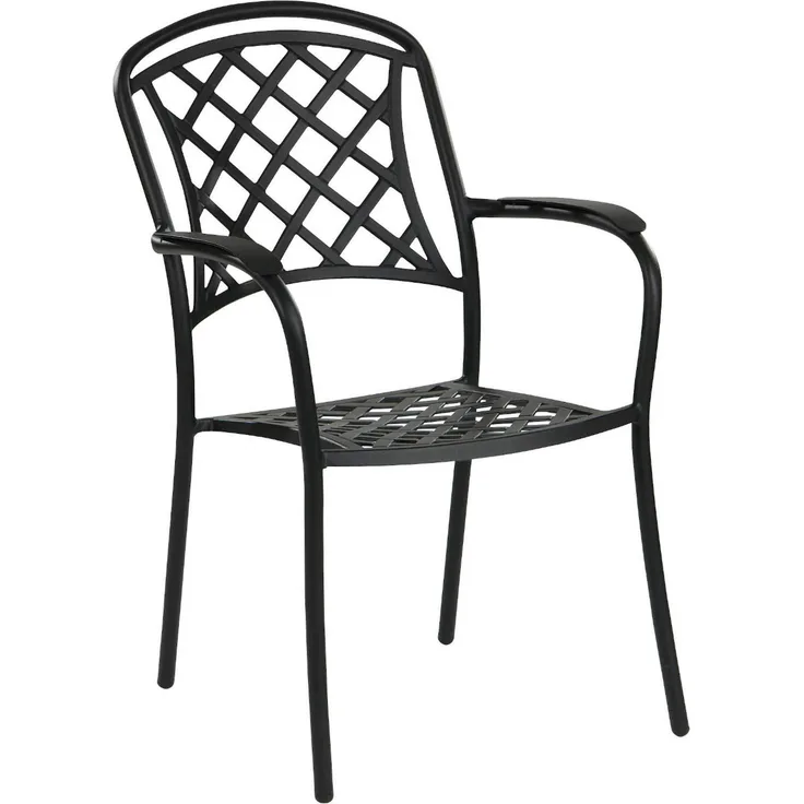 Inko Stapelstuhl Capri Alu-Guss 64x59x91 cm Gartenstuhl stapelbar 2 Farben zur Wahl Bronze