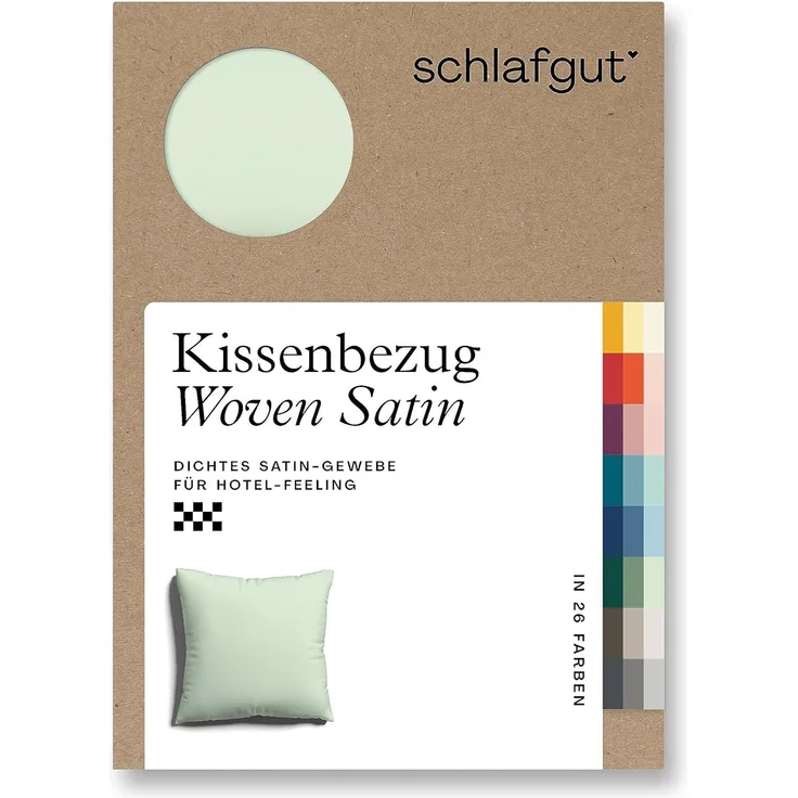 Schlafgut Kissenbezug Woven Satin aus Mako-Baumwolle, langlebig, pflegeleicht, dicht gewebt, (1 Stück), Kissenhülle mit Reißverschluss, passender Bettbezug erhältlich