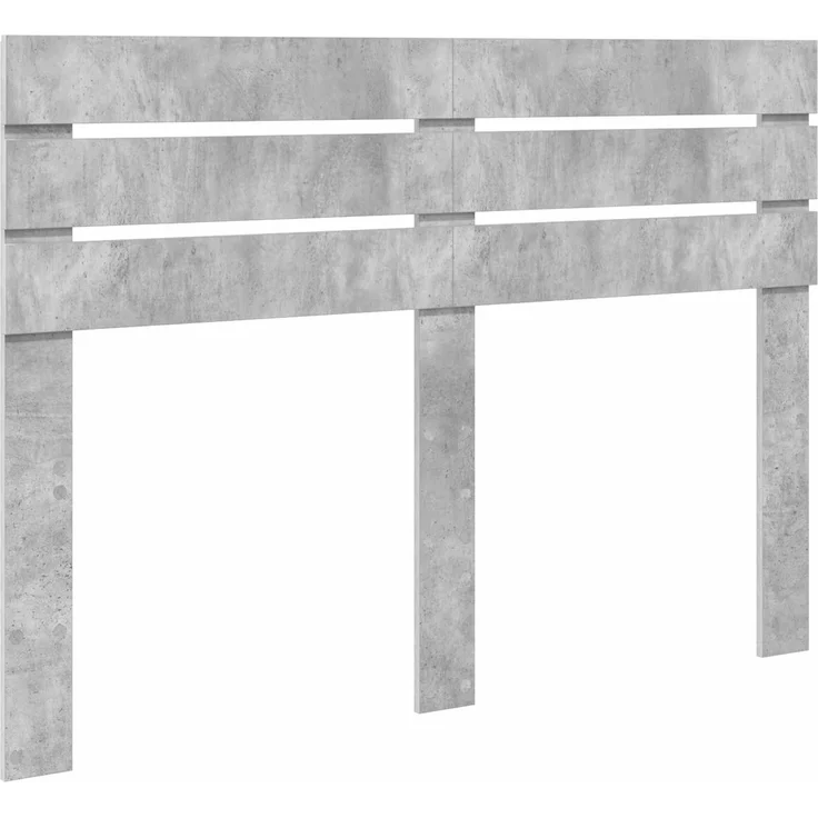 vidaXL Bettrahmen mit Kopfteil Betongrau 150 x 200 cm Ingenieurs Holz 3411496 – Bild 7