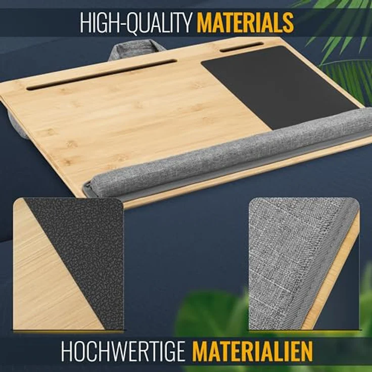 RICOO Laptoptisch LA0035, Laptop-Kissen mit Mauspad Laptop-Ständer Notebook Knietablett Holz – Bild 7