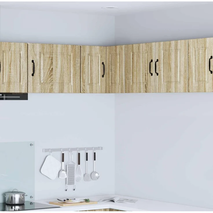 vidaXL Wand-Eckschrank PORTO Sonoma-Eiche 57 x 57 x 40 cm 885307 – Bild 1