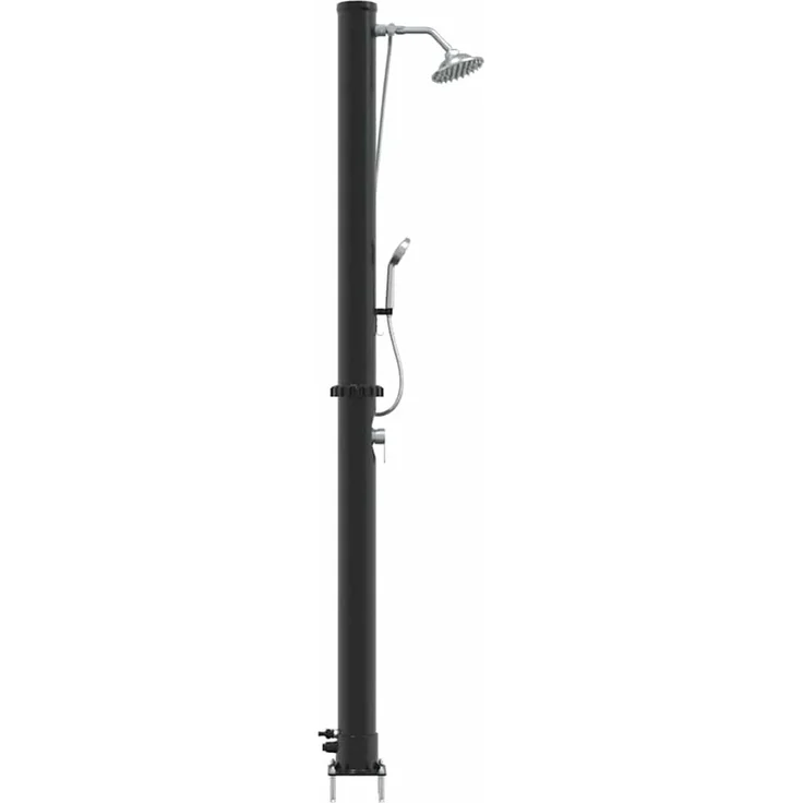 vidaXL Außen Solardusche Schwarz 217 cm PVC und Aluminium 42003413 – Bild 1