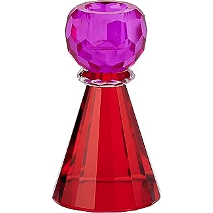 Gift Company Sari Kristallglas Kerzenhalter H11 5 cm Konus pink/rot gs – Bild 2