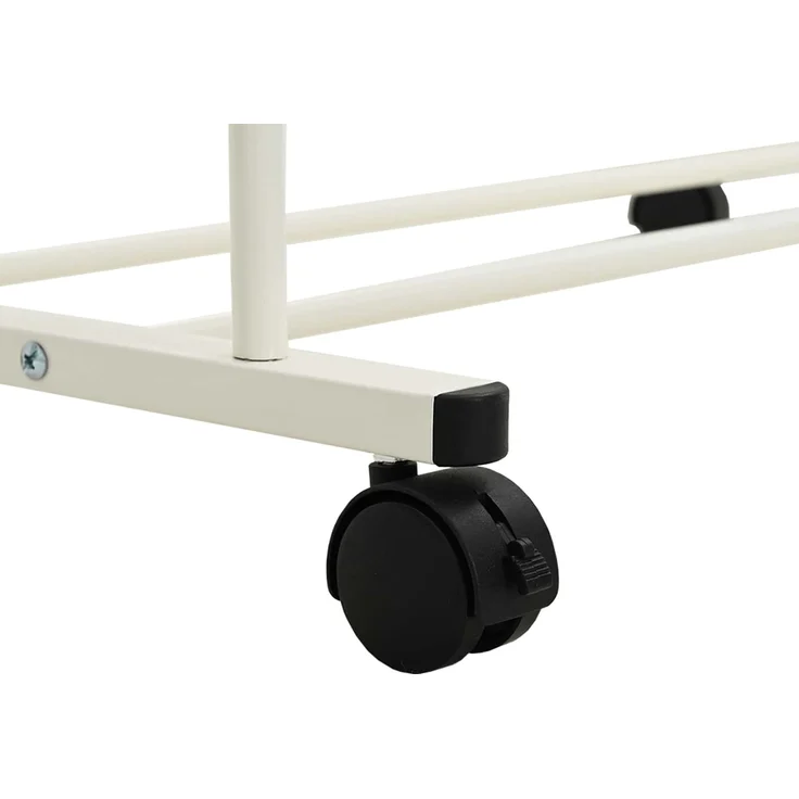 vidaXL Kleiderständer mit Regal Mit Rad Weiß 80 x 53 x 156 cm 42021357 – Bild 9