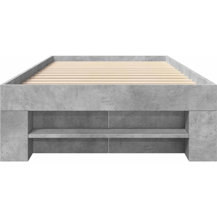 vidaXL Bettgestell mit Stauraum Betongrau 80 x 200 cm Holzwerkstoff 3429690 – Bild 5